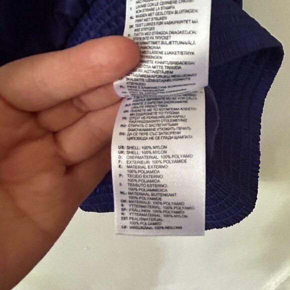 adidas Windbreaker Jacket Womens Small Purple Blue Pockets Zip Front Mock Neck - Picture 5 of 6